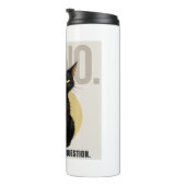 Funny Black Cat Meme Coffee Mug Thermosbecher (Nach rechts gedreht)