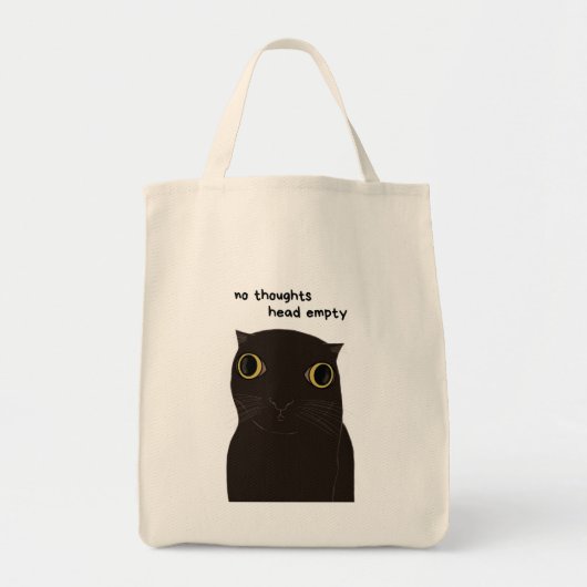 Funny Black Cat Meme Tragetasche (Vorne)