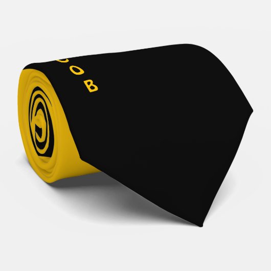 Funny Black Cat Minimal Art, Ihr Name Krawatte (Gerollt)