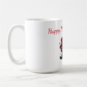 Funny Black Cat mit Balloons Valentinstag Kaffeetasse (Links)