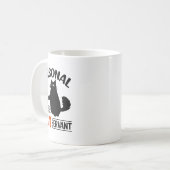 Funny Black Cat Personal Cat Servant Kaffeetasse (Vorderseite Links)