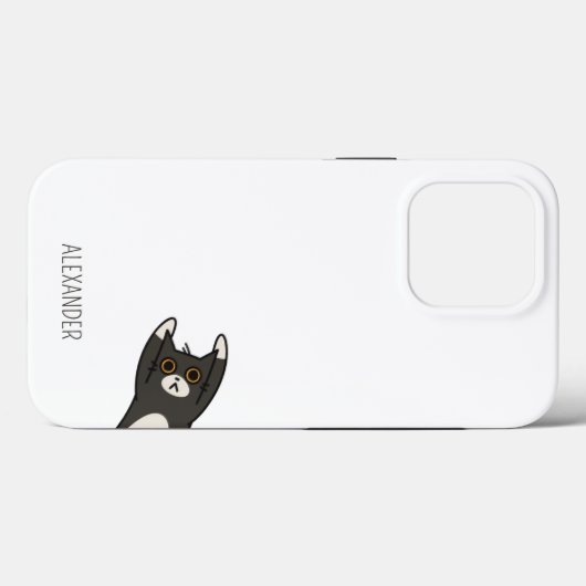 Funny Black Cat Personalisiert Case-Mate iPhone Hülle (Rückseite (Horizontal))