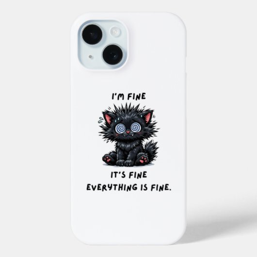 funny black cat phone case (Rückseite)