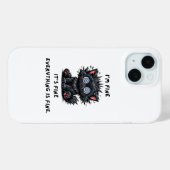 funny black cat phone case (Rückseite (Horizontal))