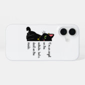 funny black cat phone case iPhone 16 hülle (Rückseite (Horizontal))