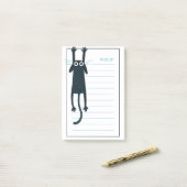 Funny Black Cat Post-It Notes Klebezettel (Auf Schreibtisch)