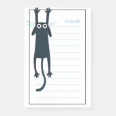 Funny Black Cat Post-It Notes Klebezettel (Vorderseite)