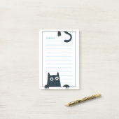 Funny Black Cat Post-It Notes Klebezettel (Auf Schreibtisch)