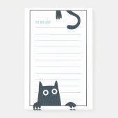 Funny Black Cat Post-It Notes Klebezettel (Vorderseite)