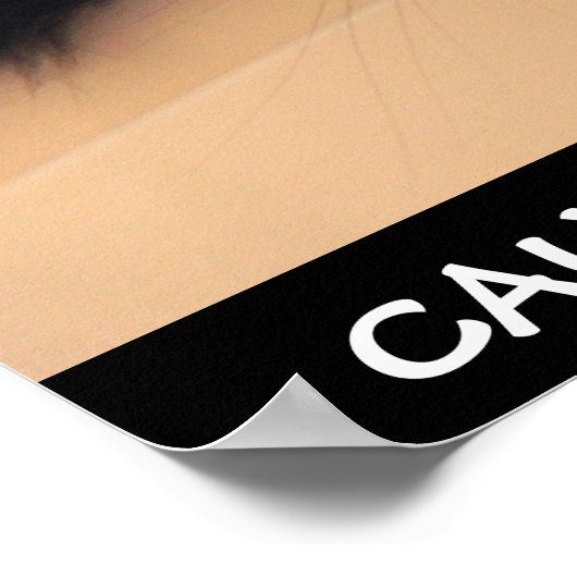 Funny Black Cat Poster, Attack Cat on Duty Poster (Ecke)