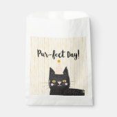 Funny Black Cat Pur-fect Day Geschenktütchen (Vorderseite)