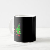 Funny Black Cat Pushing Christmas Tree Over Cat Wh Kaffeetasse (Vorderseite Links)