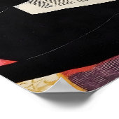 Funny Black cat Reading Newspaper  Poster (Ecke)