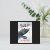 Funny Black Cat Schlafzimmer Das Bett ist meine Ka Postkarte (Stehend Vorderseite)