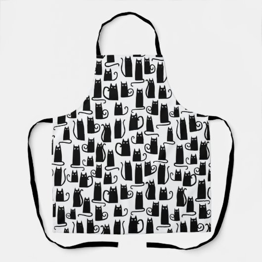 Funny Black Cat Schürze (Vorderseite)