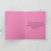 Funny Black Cat Schwester Karte (Innenseite)