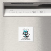 Funny Black Cat Seine Fine I'm Fine Prostatakrebs Magnet (In Situ (Geschirrspüler))