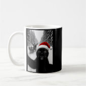 Funny Black Cat Selfie With Santa Christmas Men Wo Kaffeetasse (Links)