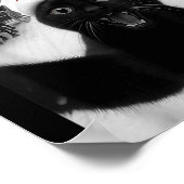 Funny Black Cat Selfie With Santa Christmas Men Wo Poster (Ecke)