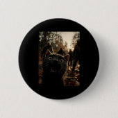 Funny Black Cat Selfie With Zombies Feline Animal Button (Vorderseite)