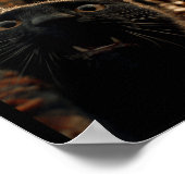 Funny Black Cat Selfie With Zombies Feline Animal  Poster (Ecke)