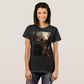 Funny Black Cat Selfie With Zombies Feline Animal  T-Shirt (Vorne ganz)
