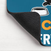 Funny Black Cat Servant Of Tiny Furry Overlord Mousepad (Ecke)