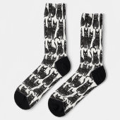 Funny Black Cat Socks Socken (Linkes Detail)