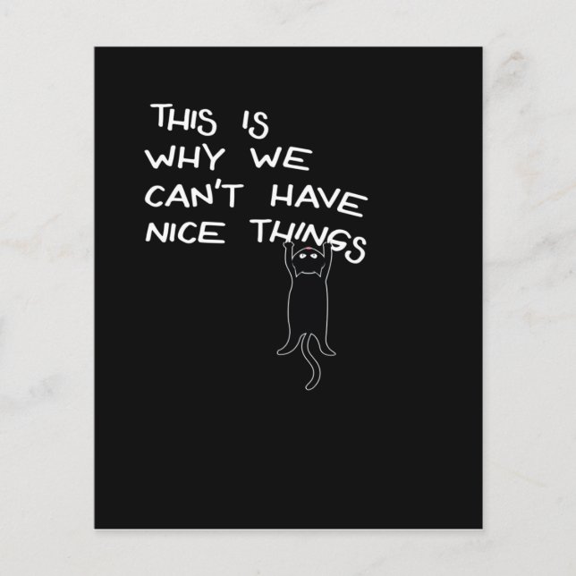 Funny Black Cat Sprichwort | Niedliches Geschenk | (Vorderseite)