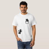 Funny Black Cat T - Shirt (Vorne ganz)