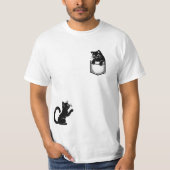 Funny Black Cat T - Shirt (Vorderseite)