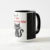 Funny Black Cat Tasse (VorderseiteRechts)