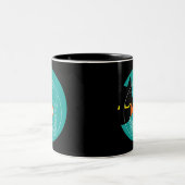 Funny Black Cat Tasse - Kuro Catto Two-Tone Coffee (Mittel)
