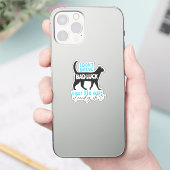 Funny Black Cat Thema Kostenvoranschlag Sticker (Telefon)
