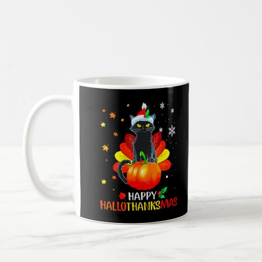 Funny Black Cat Türkei Hallo-vielen Dank Kaffeetasse (Links)