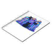 Funny Black Cat und Ghost Halloween Essential T-Sh Notizblock (Linke Seite)