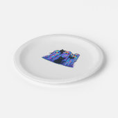 Funny Black Cat und Ghost Halloween Essential T-Sh Pappteller (Schrägansicht)