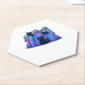 Funny Black Cat und Ghost Halloween Essential T-Sh Untersetzer (angewinkelt)