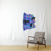 Funny Black Cat und Ghost Halloween Essential T-Sh Wandteppich (Beispiel (Horizontal))