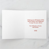 Funny Black Cat und Lights Weihnachten Karte (Innenseite)