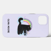 Funny Black Cat und Marshmallow Case-Mate iPhone Hülle (Rückseite (Horizontal))