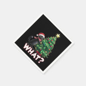 Funny Black Cat Was Weihnachtsbaum Weihnachten Serviette (Ecke)