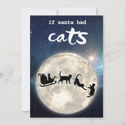 Funny Black Cat Weihnachten (Vorderseite)