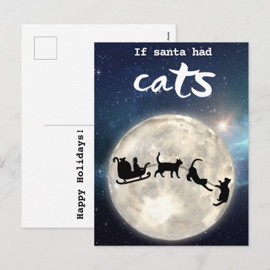 Funny Black Cat Weihnachten (Vorne/Hinten)