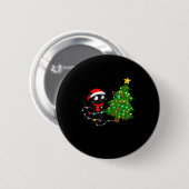 Funny Black Cat What_ Christmas Tree Funny Cat Lov Button (Vorne & Hinten)