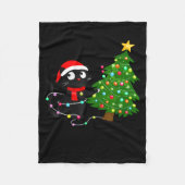 Funny Black Cat What_ Christmas Tree Funny Cat Lov Fleecedecke (Vorderseite)