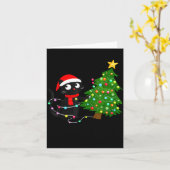 Funny Black Cat What_ Christmas Tree Funny Cat Lov Karte (Gelbe Blume)