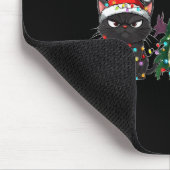Funny Black Cat What_ Christmas Tree Funny Cat Lov Mousepad (Ecke)