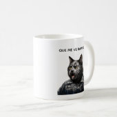 Funny Black Cat – What Happened?! Kaffeetasse (VorderseiteRechts)