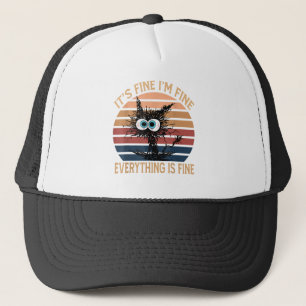 Funny Black Cat Zitat Es ist schön, dass ich gut b Truckerkappe